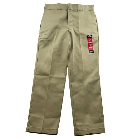 NWT Dickies Mens Work Pants Size 34x30 Original Fit Khaki Chino Casual Straight - Picture 1 of 16